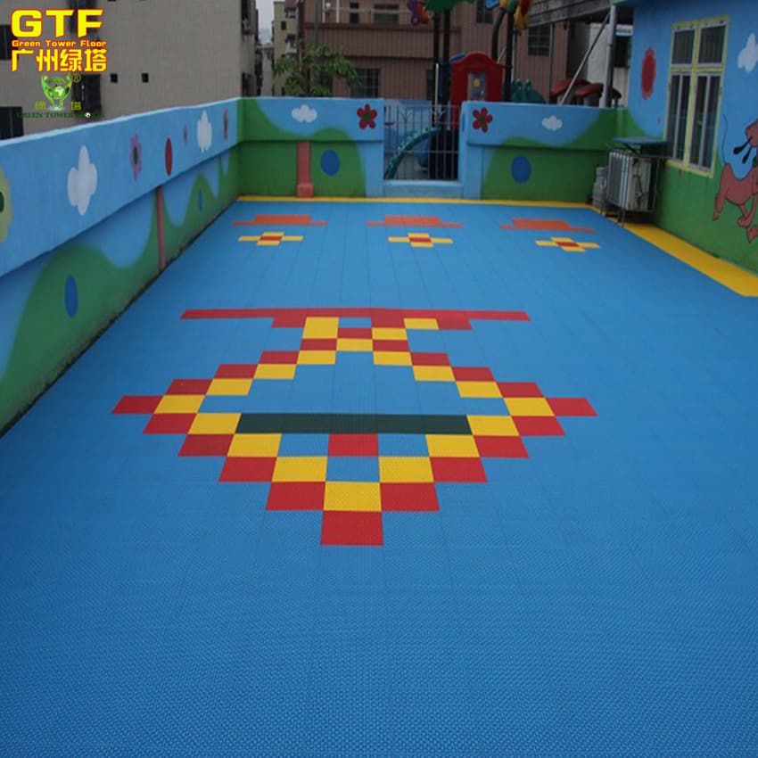 Removable PP Interlocking Flooring For Kids Playground